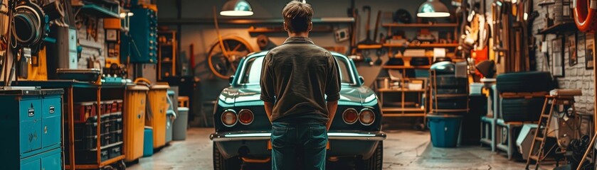 Obraz premium Mechanic at work