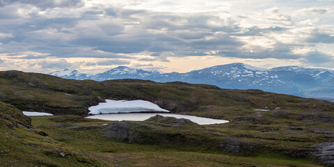 Mountain landscape in Swedish Lapland, Björkliden, Kiruna