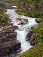 River Rakkasjokka in Swedish Lapland, Kiruna Region