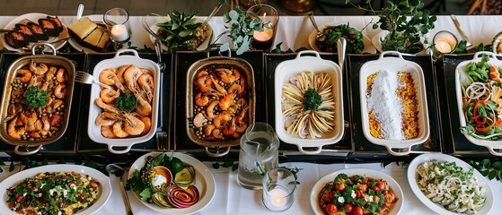 Panoramic shot buffet picture