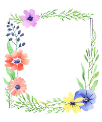 Fototapeta premium frame with flowers