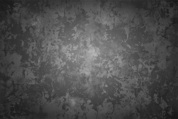 Obraz premium Elegant black background vector illustration with vintage distressed grunge texture and dark gray charcoal color paint