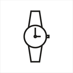 watch vector icon line template