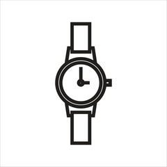 watch vector icon line template