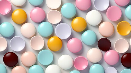 Obraz premium A minimalist background with a simple, repeating pattern of small dots on a solid color backdrop, offering a clean and modern look.