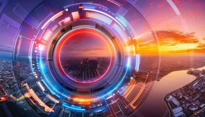Obraz premium technology background