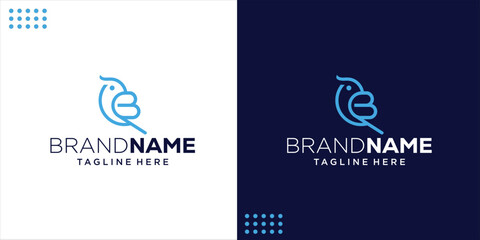 Creative B Bird Logo, Design Inspiration, Illustration, Vector