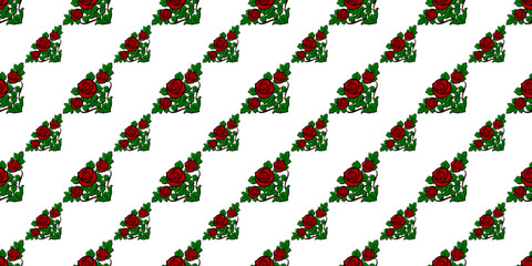 Expandable Pattern of Flowers and Leaves Decoration