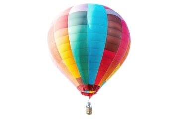 Colorful hot air balloon on clear background, freedom concept