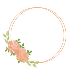Hand drawn floral frames with peony flowers. Wreath. Elegant logo template. Vector illustration for labels, branding business identity, wedding invitation