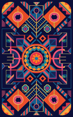 2d vector illustrator colorful vintage Seamless hi res Portuguese tiles Artwork
