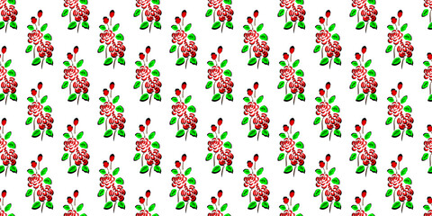 Expandable Pattern of Flowers and Leaves Decoration