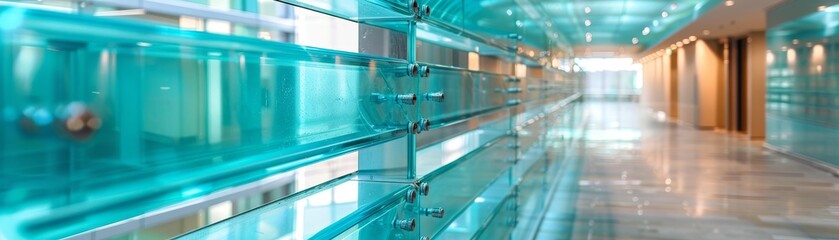 Glass barrier panels