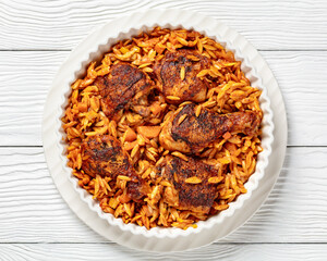 baked greek chicken orzo stew in tomato sauce