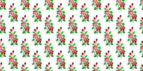Expandable Pattern of Flowers and Leaves Decoration