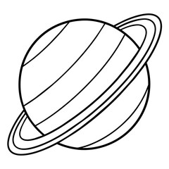 Line art of  solar system