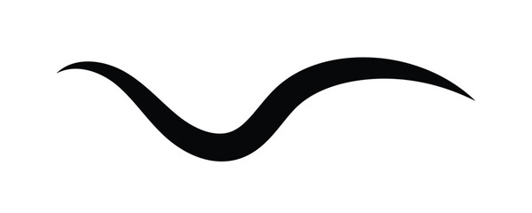 Swoosh, swash underline stroke . Abstract wavy thin line. Squiggle elements. Vector design with white background.