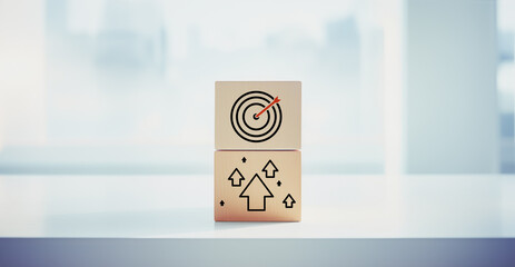 Business target icon, Start-up, Creativity, Big idea, Business goals management, Investment on new project to wealth, Company strategy target, Sustainable financial plan