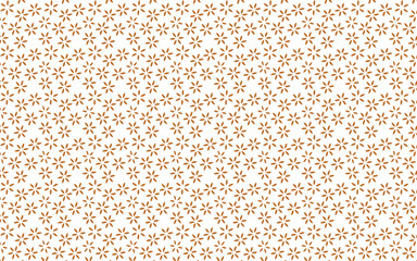 Golden vector floral seamless pattern. Abstract luxury geometric ornamental texture with small flower silhouettes. Gold and white simple ornament in oriental style.