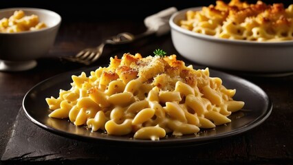 Mac and Cheese with Chicken in Gravy