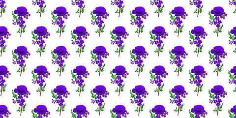 Expandable Pattern of Flowers and Leaves Decoration