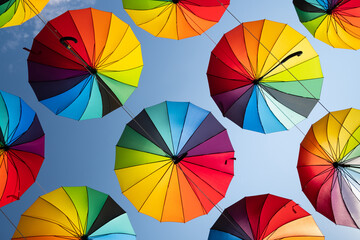 Fototapeta premium Rainbow umbrellas