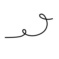 abstract curly lines doodle