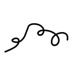 abstract curly lines doodle