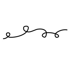 abstract curly lines doodle