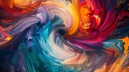 Whirling eddies of multicolor swirling gracefully on a solid backdrop, creating a mesmerizing...