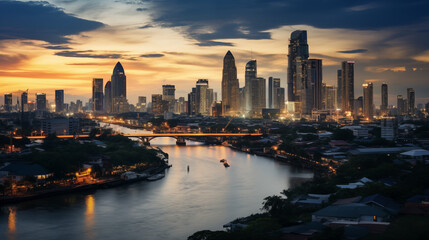 Fototapeta premium Cityscape of downtown.