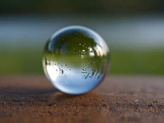 Transparent glass ball