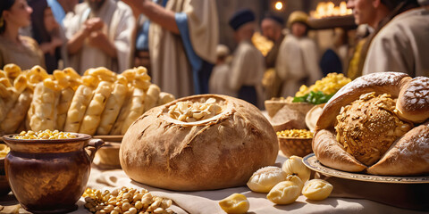 Jewish holiday Shavuot. Shavuot symbols : torah, first harvest, flowers, milk products- dairy