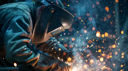 Working in tight spaces these welders use specialized tools to weld small intricate pieces of metal together with precision and skill.