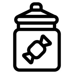 Candy Jar  Icon Element For Design