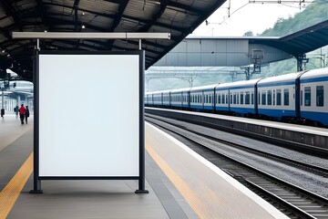 A blank empty screen board at a railway station