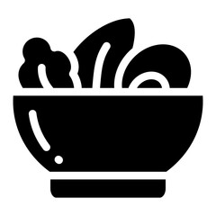 Salad Bowl  Icon Element For Design