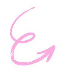 Arrow direction pointer hand drawn