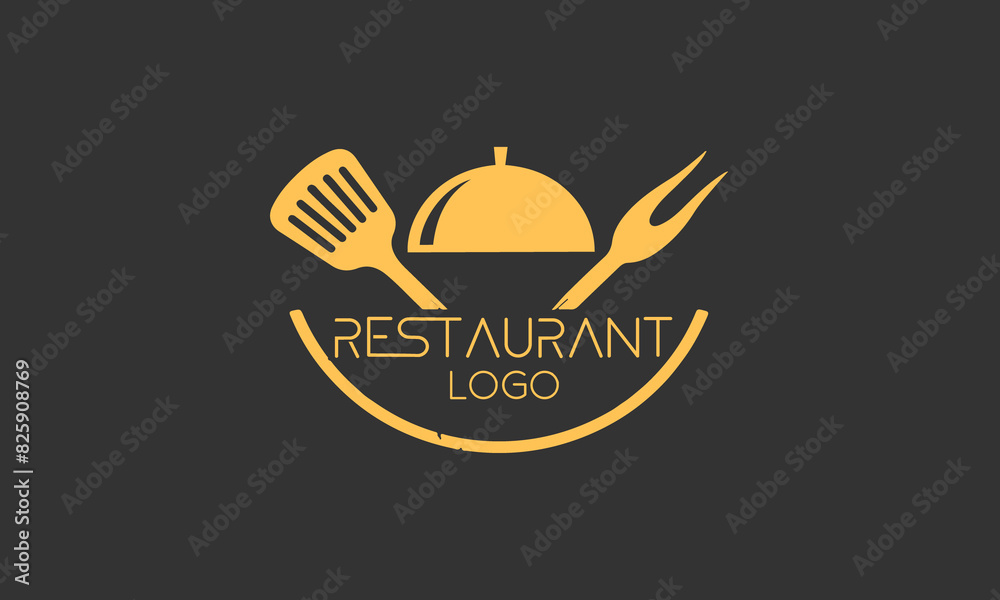 Wall mural professional food restaurant logo design