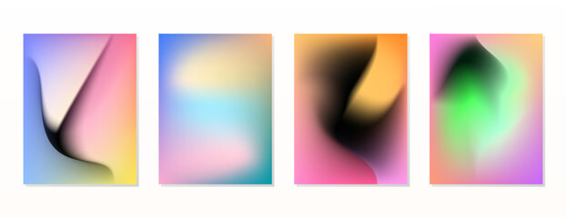 SET SOFT GRADIENT LIQUID COLOR. POSTER BACKGORUND DESIGN VECTOR TEMPLATE GOOD FOR POSTER, WALLPAPER, COVER, FRAME, FLYER, SOCIAL MEDIA, GREETING CARD
