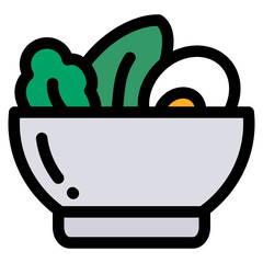 Salad Bowl  Icon Element For Design