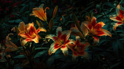 Lilies bursting into bloom during summer blackout