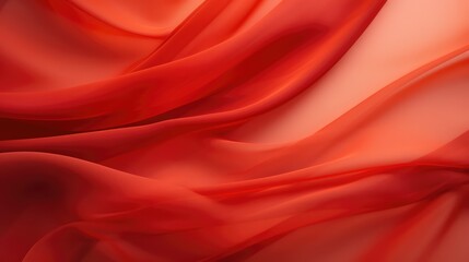 Abstract background of a semitransparent silk fabric of red color. 