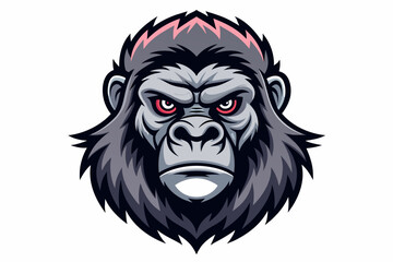  A gorilla head vector artwork illustration 