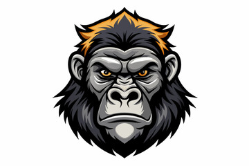  A gorilla head vector artwork illustration  © Jannatul