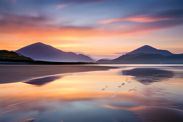 Fototapeta premium sunset in the mountains