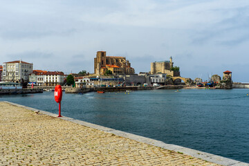 Castro Urdiales, Spain: View of the Church of Santa Maria de la Asuncion Castro Urdiales Santa Ana Castle