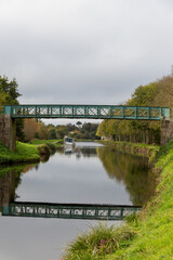 bridge over the river in autumn