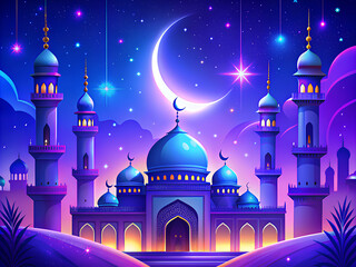 Eid Al Adha background Mosque islamic