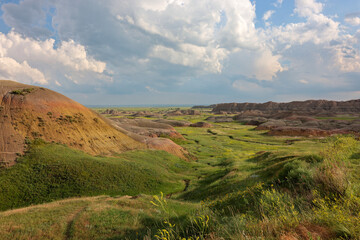 Fototapeta premium The scenery of Badlands National Park in summer, South Dakota